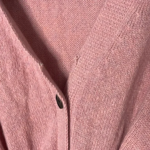 BROCK COLLECTION Belted V-neck Cashmere sweater Size XS Pink - Picture 4 of 7